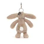 Blossom Beige Bunny 'Petal' Bag Charm - Jellycat plush toy, view 3