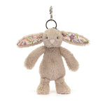 Blossom Beige Bunny 'Petal' Bag Charm - Jellycat plush toy