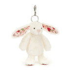 Blossom Cream Bunny 'Berry' Bag Charm - Jellycat plush toy, view 4