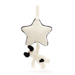Bashful Black & Cream Puppy Musical Pull - Jellycat plush toy, view 4
