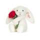Personalised Cream Bunny with Rose