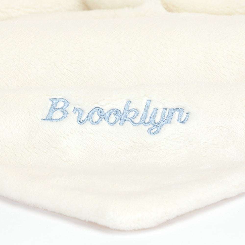 Personalised Bashful Black & Cream Puppy Soother